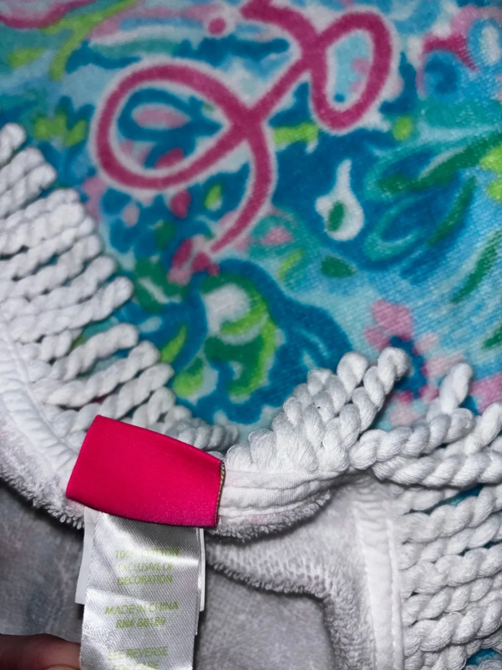 Lilly Pulitzer Blue Ibiza Aqua La Vista Towel Blanket